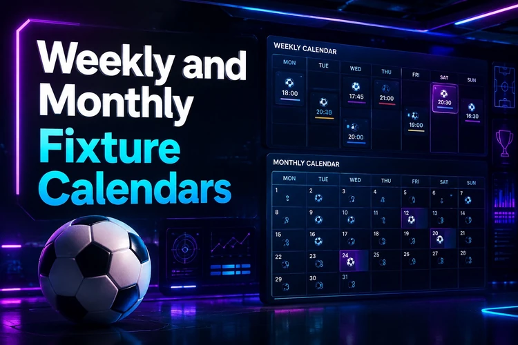 Weekly and Monthly Fixture Calendars